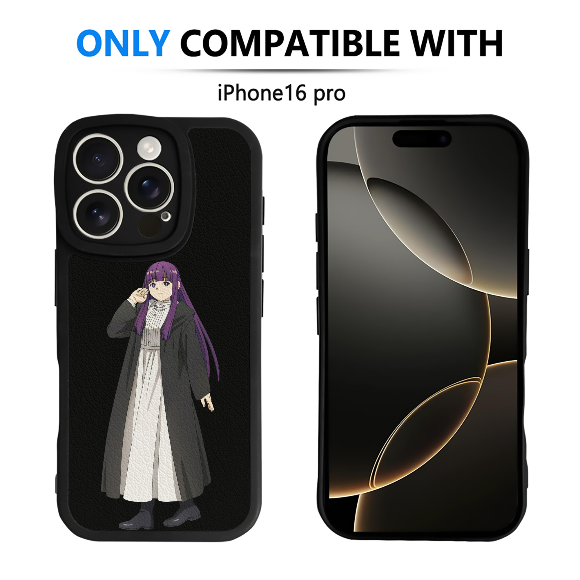 （画像用） 葬送のフリーレン Frieren 【iPhone 16シリーズ対応】シリコンスマホケース（レザー調） 材質：シリコン
